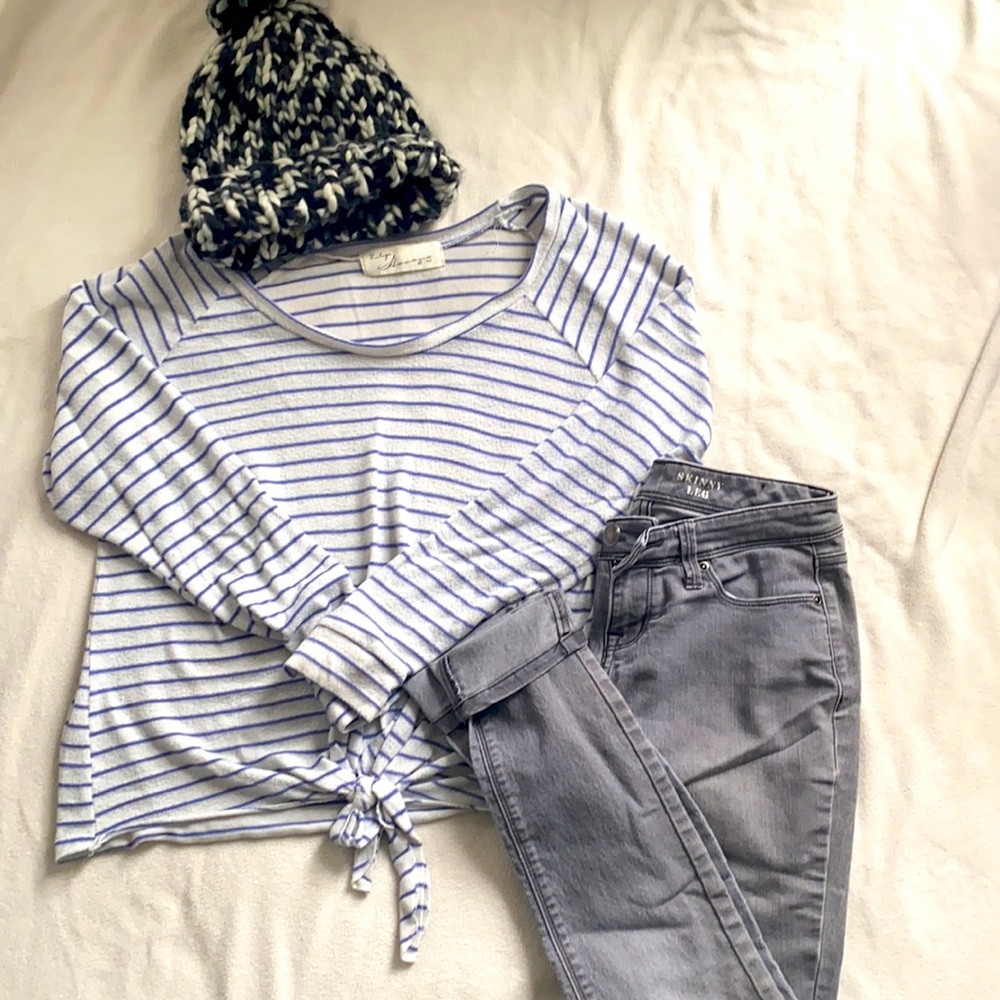 Casual stripe pull over